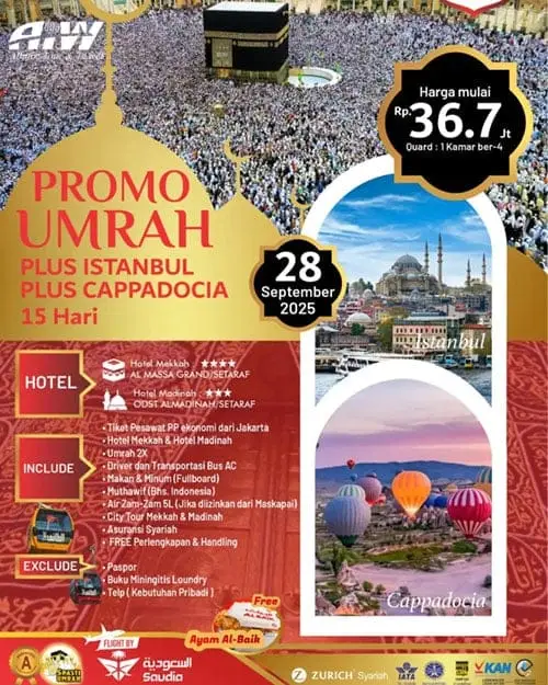 Umroh Plus Istambul Plus Cappadocia