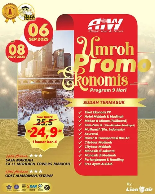 Umroh Promo Ekonomis 24,9 jutaan